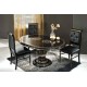 Rossella svart - guld, matbord & 4 stolar