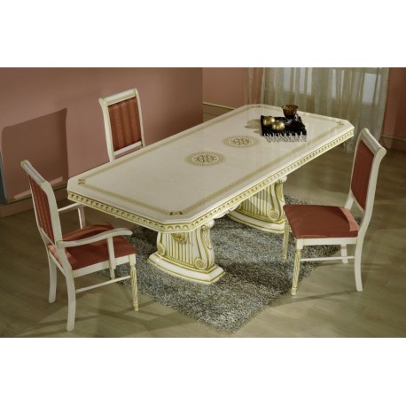 Rossella matbord & 6 stolar beige